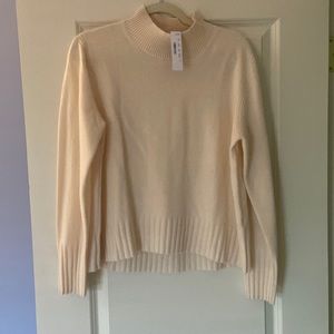 Jcrew cream white cashmere sweater, new with tags